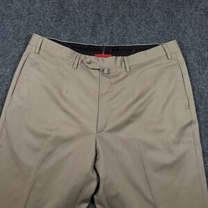 Isaia Napoli Wool Dress Pants Beige Trousers Fits 39x29 Aquaspider Made Italy